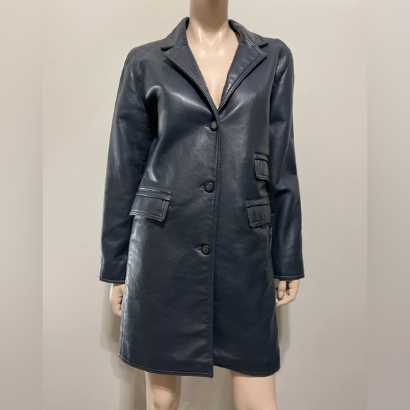 Gruppo GV Italian Vegan Navy Blue Coat M - Picture 10 of 14
